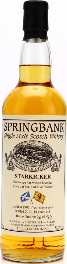 Springbank 1995 Starkicker Fresh Sherry Pipe 52.1% 700ml