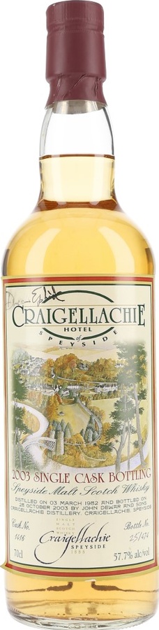 Craigellachie 1982 JD&S Craigellachie Hotel #1416 57.7% 700ml