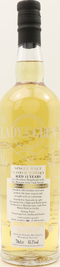 Glenallachie 2005 LotG Marsala Wine Butt Sicily #901062 65.1% 700ml