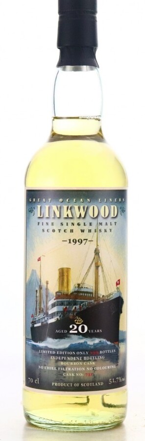 Linkwood 1997 JW Great Ocean Liners 20yo Bourbon cask #731 51.7% 700ml