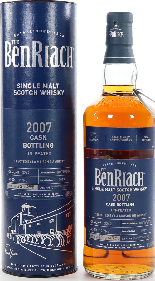 BenRiach 2007 Cask Bottling 61.5% 700ml