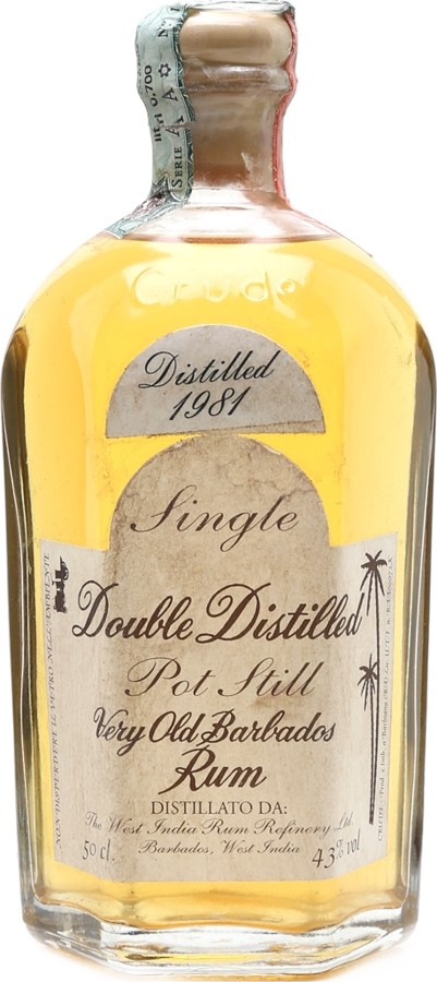 Crude 1981 Wird Very Old Barbados Rum 43% 500ml