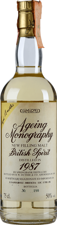 Springbank 1987 Sa Ageing Monography 18 Months 50% 750ml