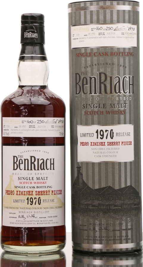 BenRiach 1970 Single Cask Bottling Batch 6 #1035 49.1% 700ml