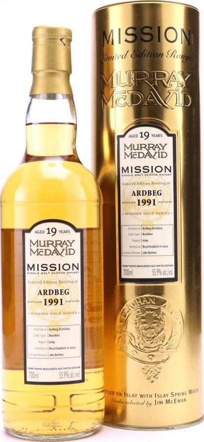 Ardbeg 1991 MM Mission Gold Series Bourbon 55.9% 700ml