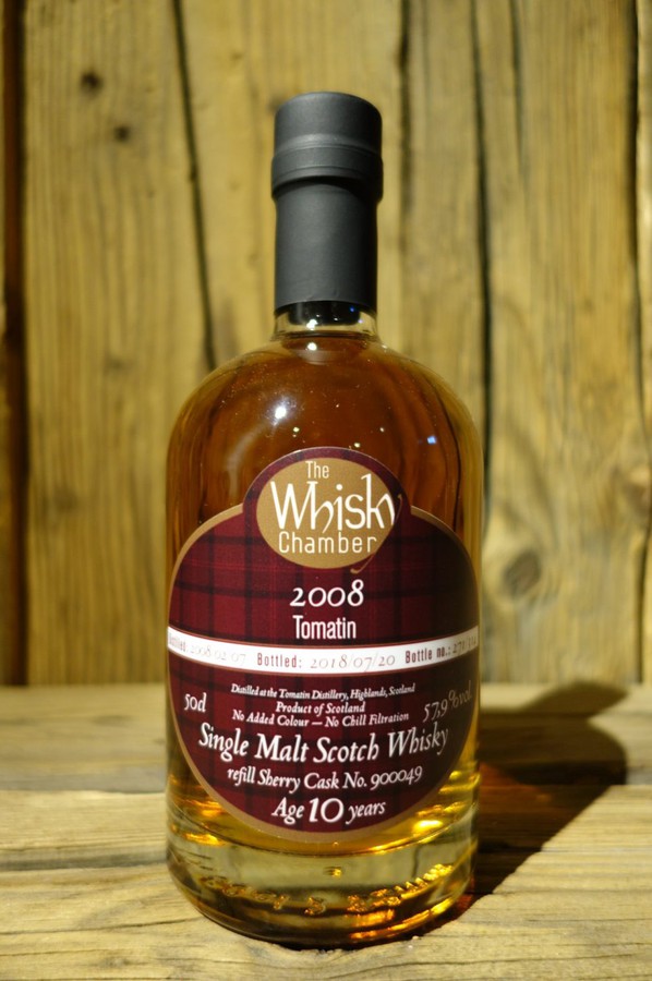 Tomatin 2008 WCh Refill Sherry Cask #900049 57.9% 500ml