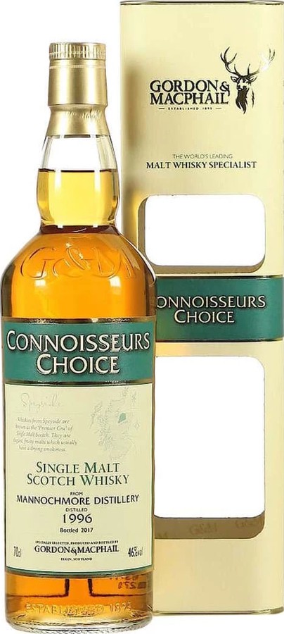 Mannochmore 1996 GM Connoisseurs Choice Refill Sherry Butt 46% 700ml