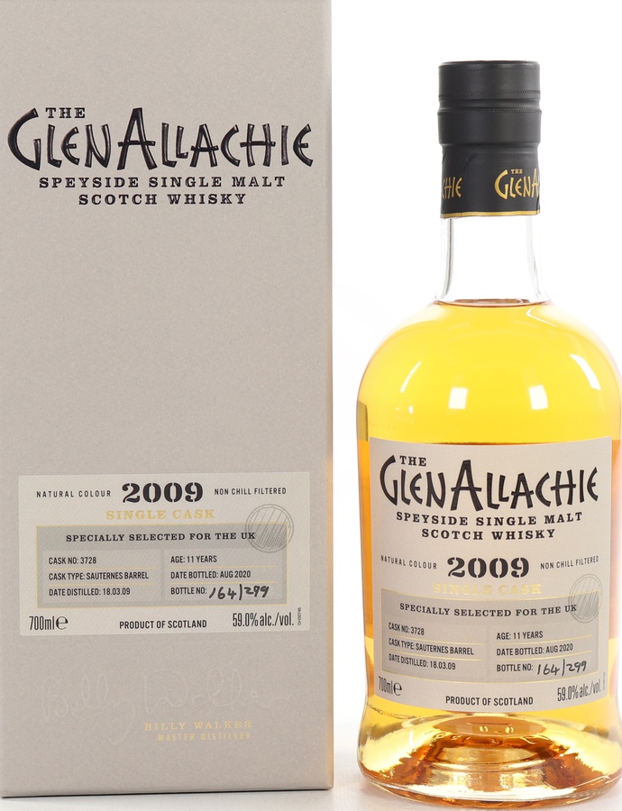 Glenallachie 2009 Single Cask Sauternes Barrel #3728 Specially Seleted For The UK 59% 700ml