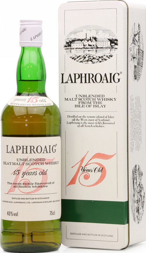 Laphroaig 15yo Unblended Islay Malt Scotch Whisky 40% 750ml