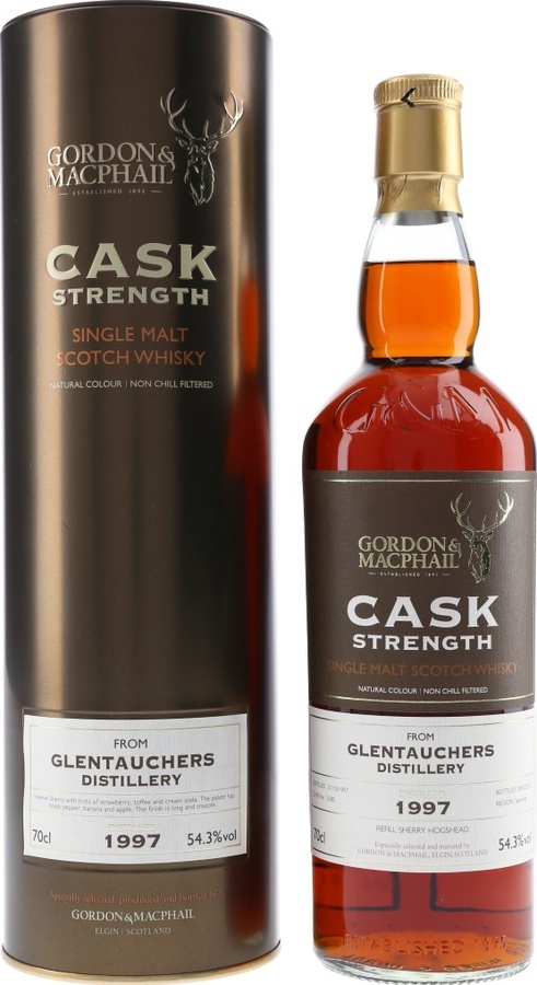Glentauchers 1997 GM Cask Strength Refill Sherry Hogshead #5580 The Whisky Exchange 54.3% 700ml