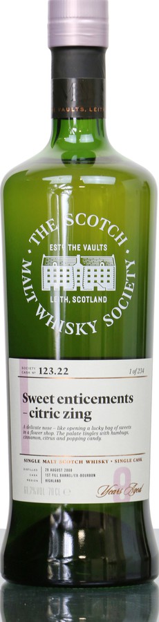Glengoyne 2008 SMWS 123.22 Sweet enticements citric zing First Fill Bourbon Barrel 61.7% 700ml