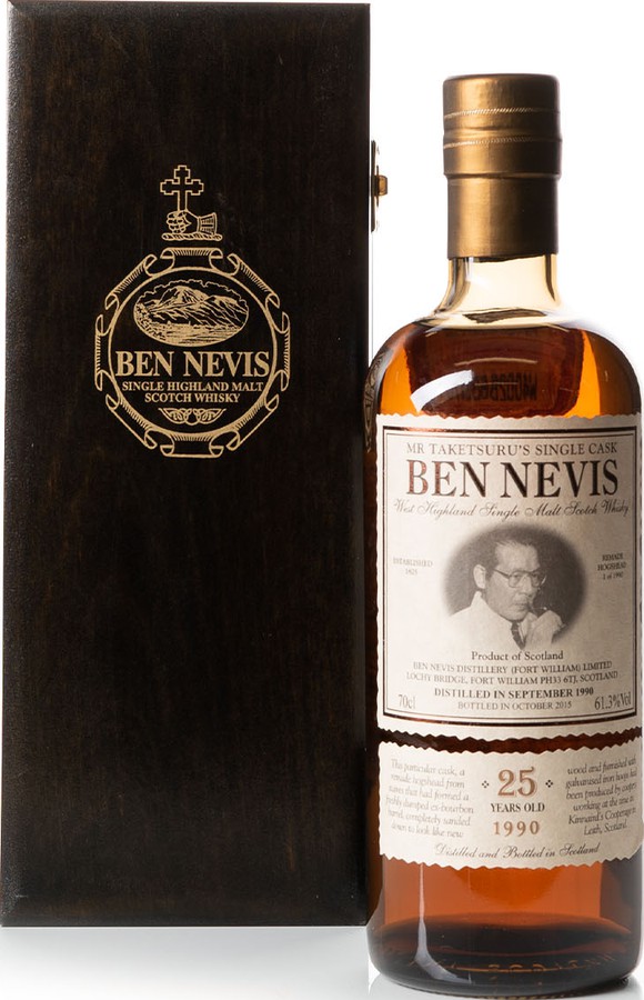 Ben Nevis 1990 Mr Taketsuru's Single Cask Rejuvenated Ex-Bourbon Barrel 61.3% 700ml