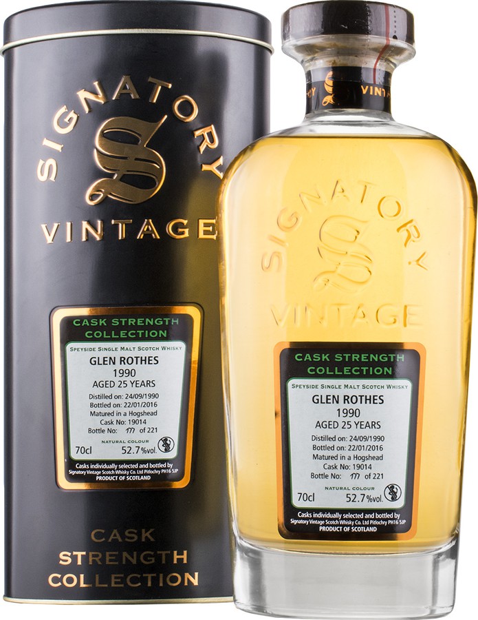 Glenrothes 1990 SV Cask Strength Collection #19014 52.7% 700ml