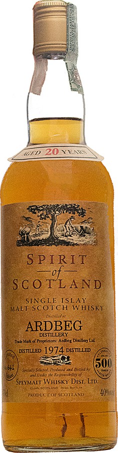 Ardbeg 1974 GM Spirit of Scotland Celebrating 500 years of Scotch Whisky 40% 700ml