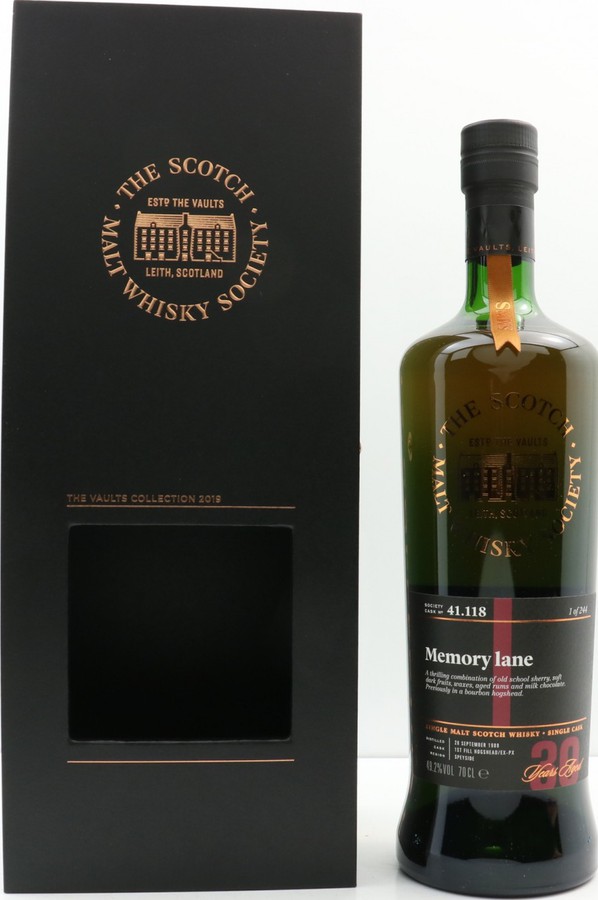 Dailuaine 1988 SMWS 41.118 Memory lane The Vaults Collection 2019 49.2% 700ml
