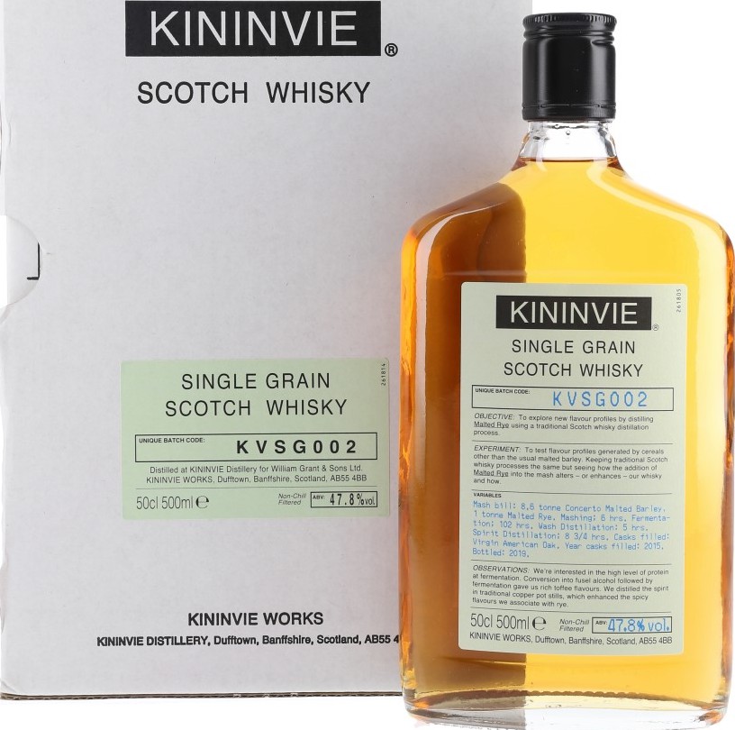 Kininvie KVSG002 Virgin American Oak 47.8% 500ml