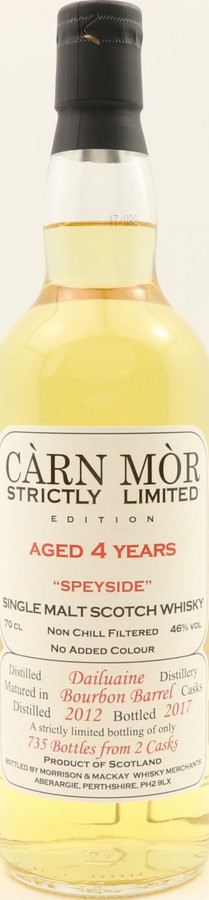 Dailuaine 2012 MMcK Carn Mor Strictly Limited Edition 46% 700ml