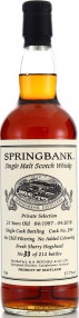 Springbank 1997 Private Selection Fresh sherry hogshead #294 57.7% 700ml