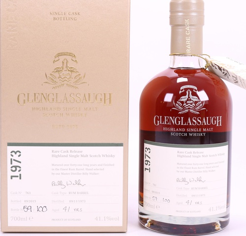 Glenglassaugh 1973 Rare Cask Release Batch 2 Rum Barrel #761 41.1% 700ml