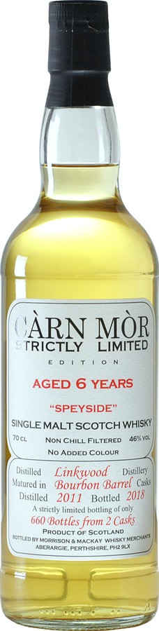 Linkwood 2011 MMcK Carn Mor Strictly Limited Edition 46% 700ml