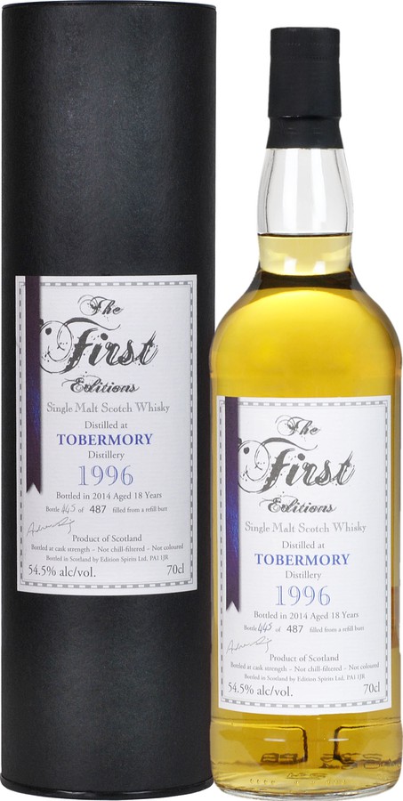 Tobermory 1996 ED The 1st Editions Refill Butt 54.5% 700ml