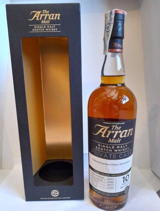 Arran 2004 Private Cask Selection 10yo Sherry Hogshead 2004/010 Selected by Wine Palace Sommeliers 56.1% 700ml