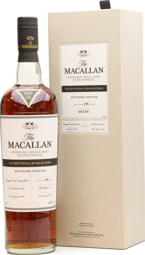 Macallan 2017 ESB-11650 02 Exceptional Single Cask 2 European Oak Sherry Butt 65.2% 700ml