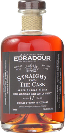 Edradour 1996 Straight From The Cask Super Tuscan Finish 58.8% 500ml