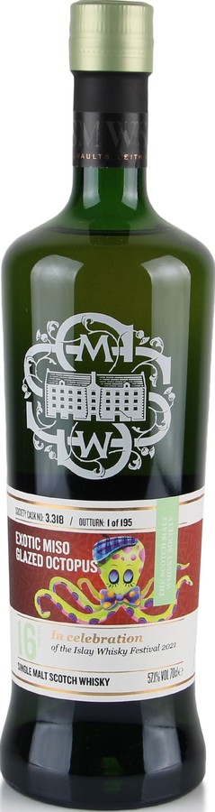 Bowmore 2004 SMWS 3.318 Exotic miso glazed octopus 2nd Fill Ex-Bourbon Barrel Islay Whisky Festival 2021 57.1% 700ml