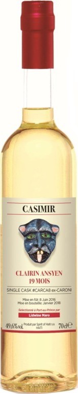 Clairin 2016 Casimir 19 Mois 49.6% 700ml