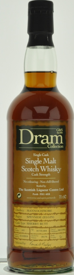 Mannochmore 1992 C&S Dram Collection Sherry Butt #441 58.1% 700ml