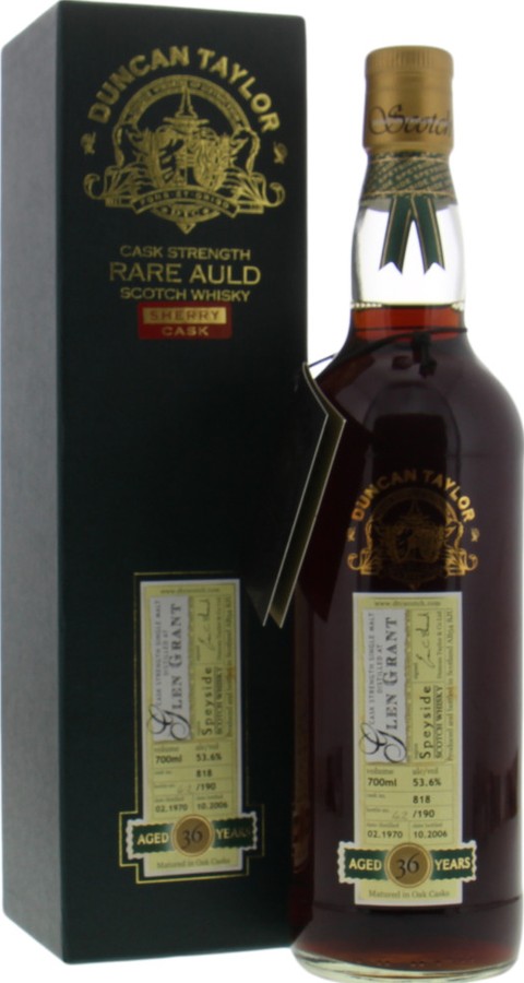 Glen Grant 1970 DT Rare Auld Sherry cask #818 53.6% 700ml