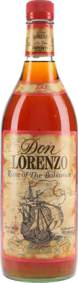 Don Lorenzo Rum of The Bahamas 75.5% 1000ml