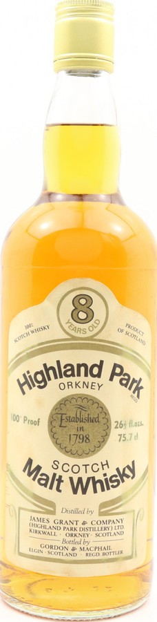 Highland Park 8yo GM Scotch Malt Whisky 40% 750ml