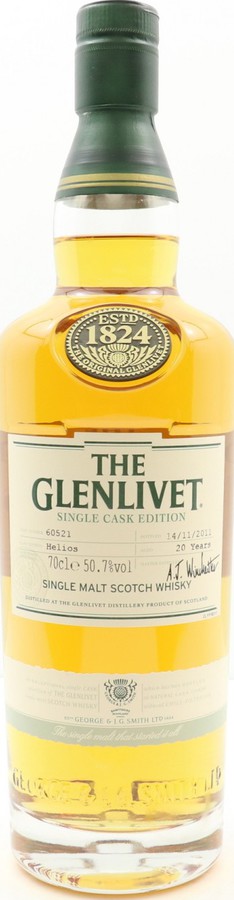 Glenlivet 20yo Helios Single Cask Edition 2nd Fill Hogshead #60521 50.7% 700ml