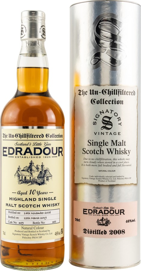 Edradour 2008 SV The Un-Chillfiltered Collection #359 46% 700ml