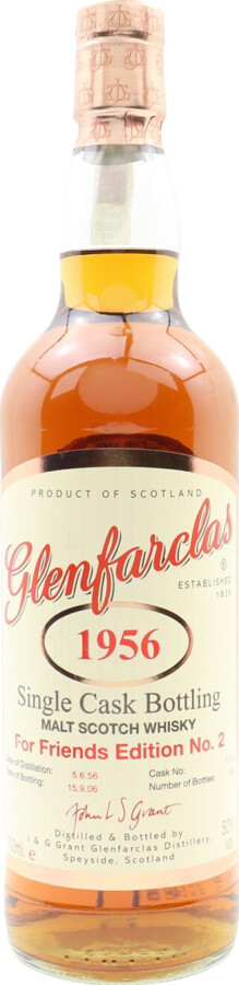 Glenfarclas 1956 For Friends Edition #2 50yo #1779 50% 700ml