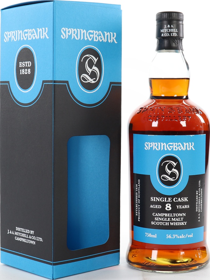 Springbank 8yo Single Cask 1st Fill Sherry Hogshead Pacific Edge Wine & Spirits Exclusive 56.3% 750ml