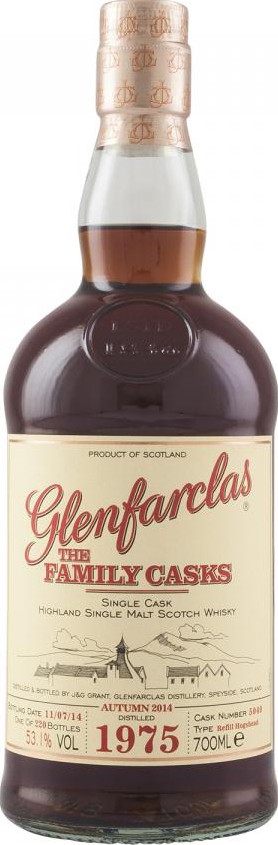 Glenfarclas 1975 The Family Casks Release A14 Refill Hogshead #5040 53.1% 700ml