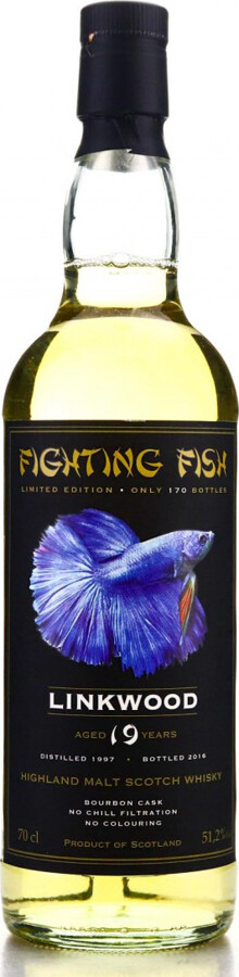 Linkwood 1997 JW Fighting Fish 19yo Bourbon Cask Monnier Trading 51.2% 700ml