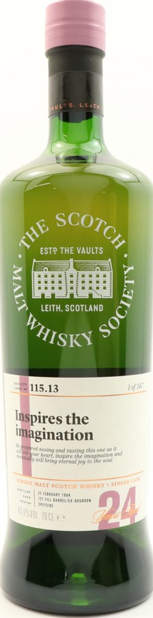 An Cnoc 1994 SMWS 115.13 Inspires the imagination 1st Fill Ex-Bourbon Barrel 40.9% 700ml