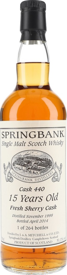 Springbank 1998 Private Bottling Fresh Sherry Cask #440 51.1% 700ml