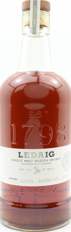 Ledaig 2009 Hand filled at the distillery Bordeaux Wine Cask 53.8% 700ml