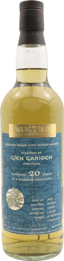 Glen Garioch 1990 KiW Single Cask Collection 20yo Bourbon Hogshead #5873 49.6% 700ml