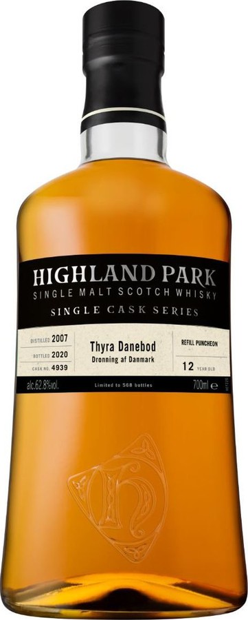Highland Park 2007 Single Cask Series Refill Puncheon #4939 Thyra Danebod Dronning af Danmark 62.8% 700ml