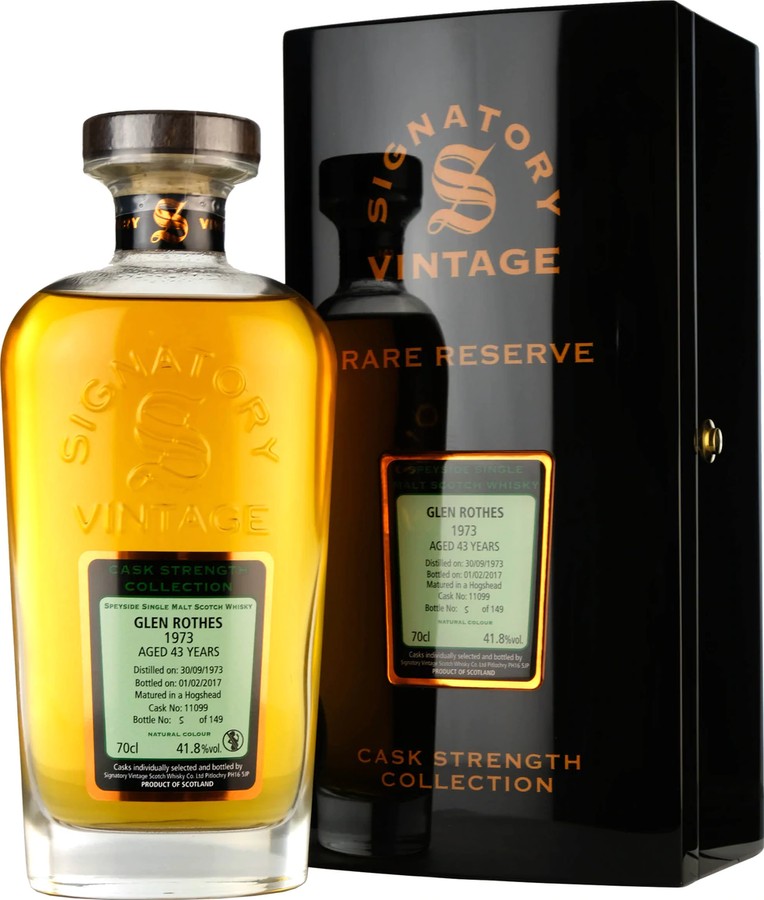 Glenrothes 1973 SV Rare Reserve Cask Strength Collection #11099 41.8% 700ml