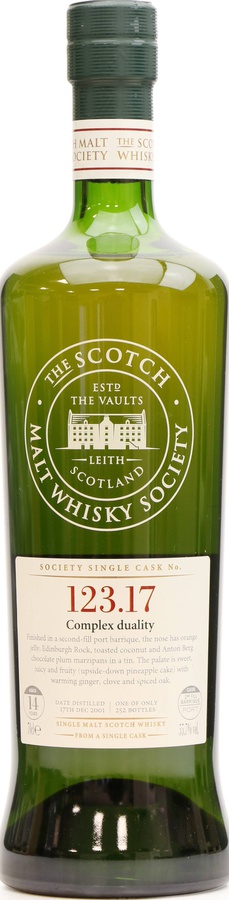 Glengoyne 2001 SMWS 123.17 Complex duality 2nd Fill Ex-Port Barrique 55.7% 700ml