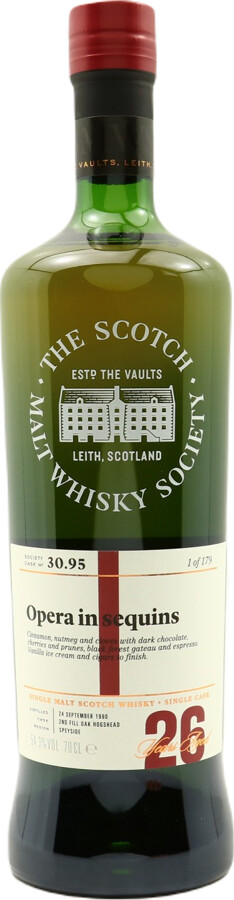 Glenrothes 1990 SMWS 30.95 Opera in sequins 2nd Fill Toasted Oak Hogshead 54.3% 700ml