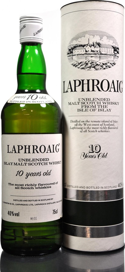 Laphroaig 10yo Unblended Islay Malt Scotch Whisky 40% 750ml
