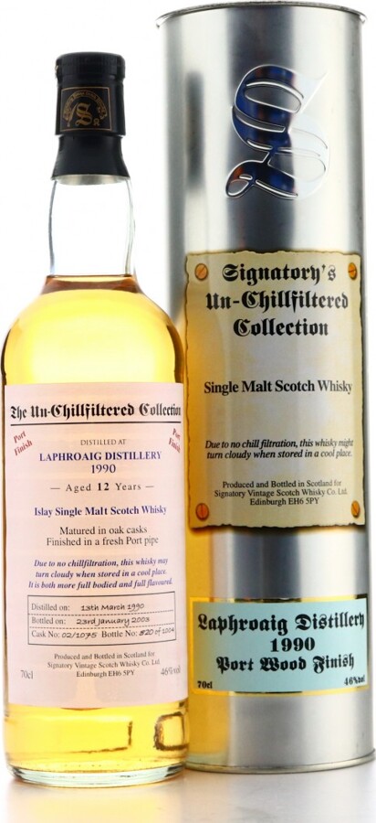 Laphroaig 1990 SV The Un-Chillfiltered Collection 02/1075 46% 700ml